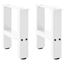 vidaXL 2 db fehér dohányzóasztal láb 40 x (30-31) cm acél