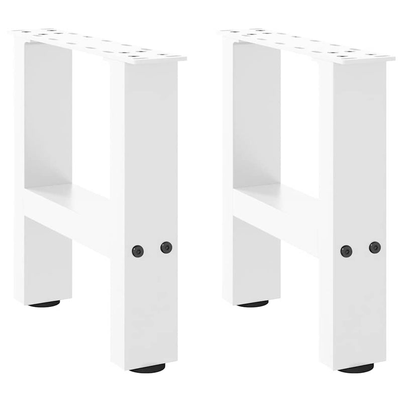 vidaXL 2 db fehér dohányzóasztal láb 40 x (30-31) cm acél