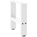 vidaXL 2 db fehér dohányzóasztal láb 40 x (30-31) cm acél