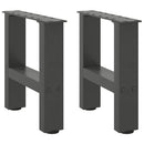vidaXL 2 db antracitszürke acél dohányzóasztal láb 40x(30-31) cm
