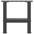 vidaXL 2 db antracitszürke acél dohányzóasztal láb 40x(30-31) cm