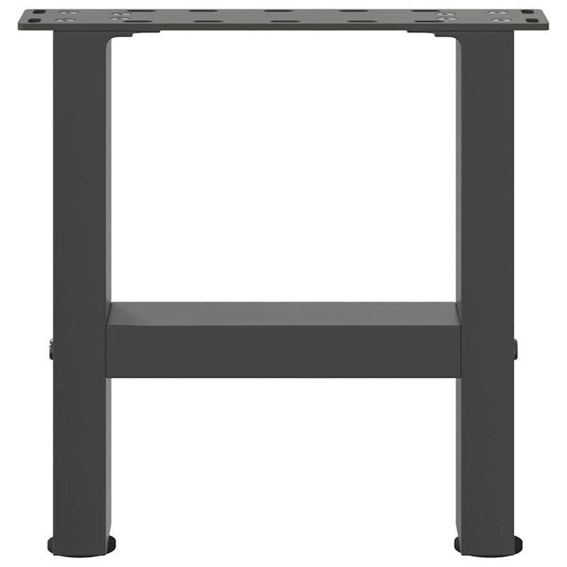 vidaXL 2 db antracitszürke acél dohányzóasztal láb 40x(30-31) cm