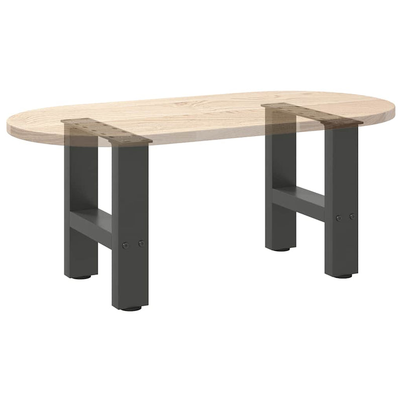 vidaXL 2 db antracitszürke acél dohányzóasztal láb 40x(30-31) cm