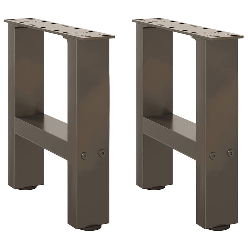 vidaXL 2 db natúr acél dohányzóasztal láb 40 x (30-31) cm acél