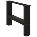 vidaXL 2 db fekete acél dohányzóasztal láb 50 x (30-31) cm