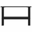 vidaXL 2 db fekete acél dohányzóasztal láb 50 x (30-31) cm
