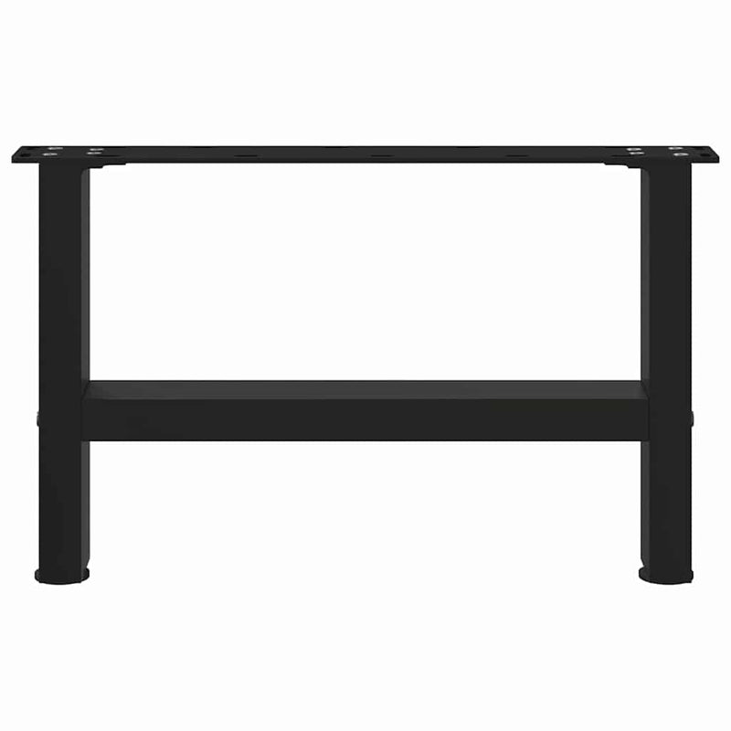 vidaXL 2 db fekete acél dohányzóasztal láb 50 x (30-31) cm