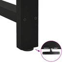 vidaXL 2 db fekete acél dohányzóasztal láb 50 x (30-31) cm