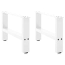 vidaXL 2 db fehér dohányzóasztal láb 50 x (30-31) cm acél