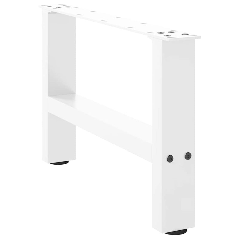 vidaXL 2 db fehér dohányzóasztal láb 50 x (30-31) cm acél