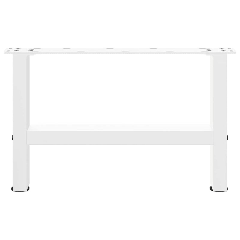vidaXL 2 db fehér dohányzóasztal láb 50 x (30-31) cm acél