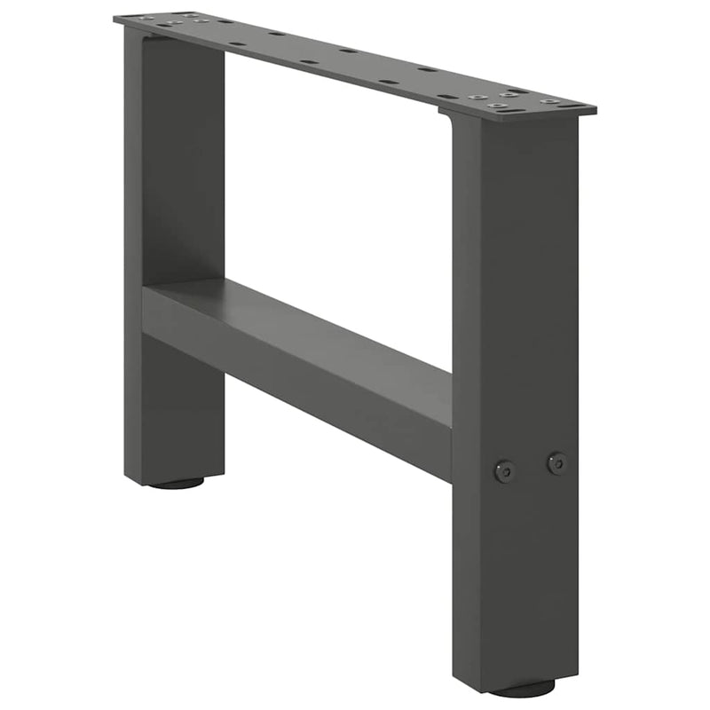 vidaXL 2 db antracitszürke acél dohányzóasztal láb 50x(30-31) cm