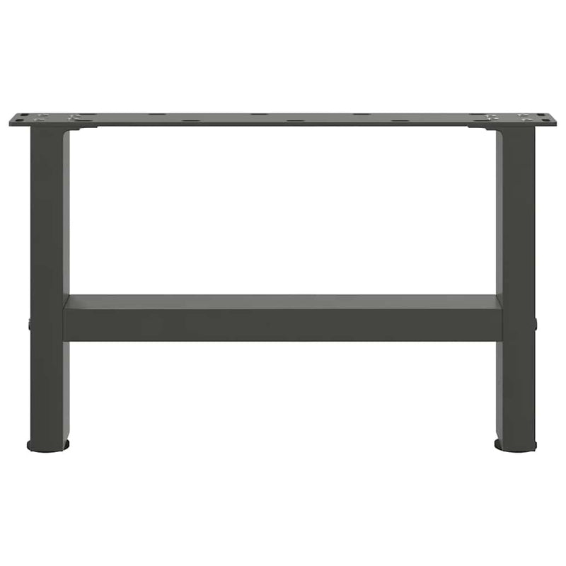 vidaXL 2 db antracitszürke acél dohányzóasztal láb 50x(30-31) cm