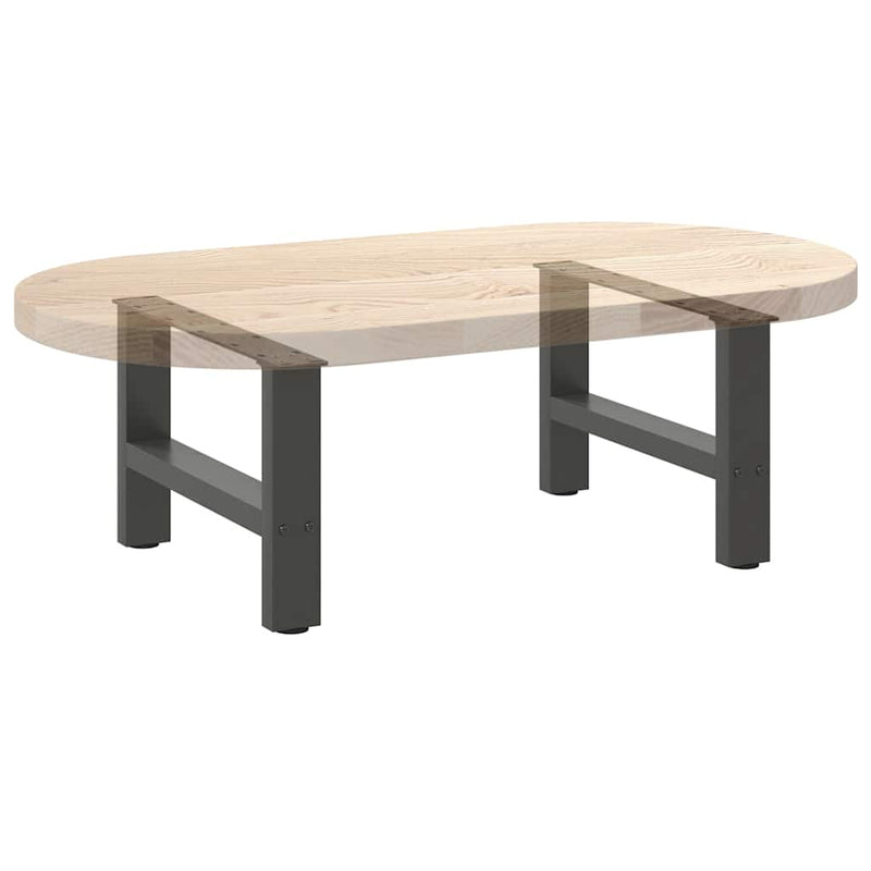 vidaXL 2 db antracitszürke acél dohányzóasztal láb 50x(30-31) cm