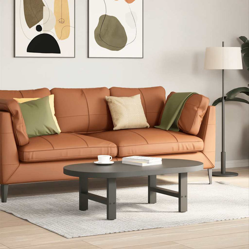 vidaXL 2 db antracitszürke acél dohányzóasztal láb 50x(30-31) cm