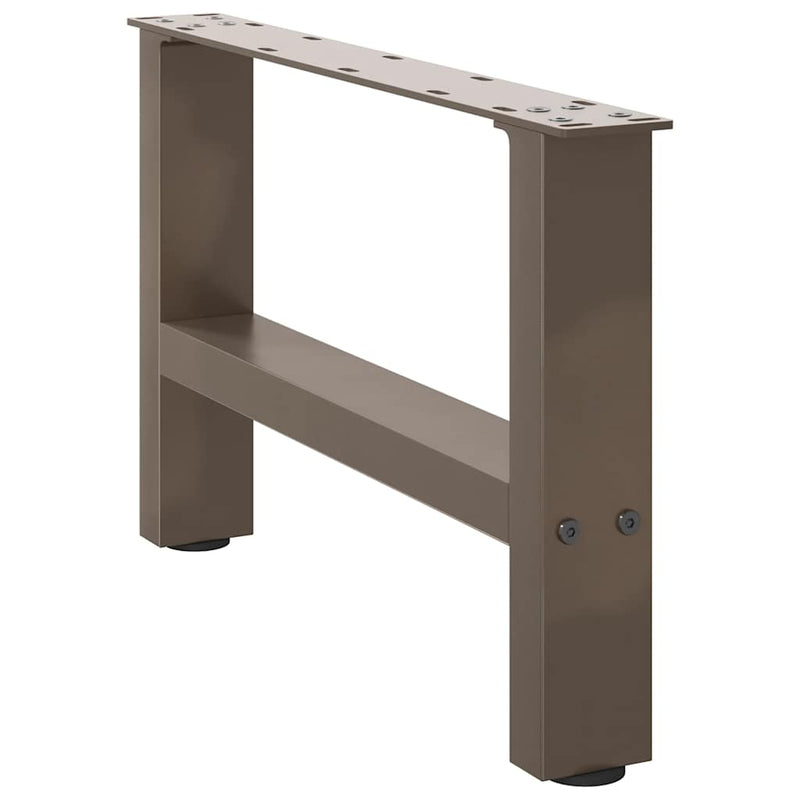 vidaXL 2 db natúr acél dohányzóasztal láb 50 x (30-31) cm acél