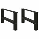 vidaXL 2 db fekete acél dohányzóasztal láb 60 x (30-31) cm