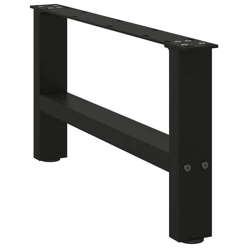 vidaXL 2 db fekete acél dohányzóasztal láb 60 x (30-31) cm