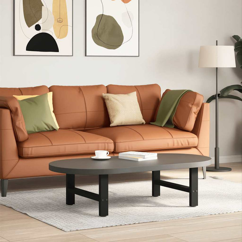 vidaXL 2 db fekete acél dohányzóasztal láb 60 x (30-31) cm