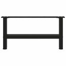 vidaXL 2 db fekete acél dohányzóasztal láb 60 x (30-31) cm