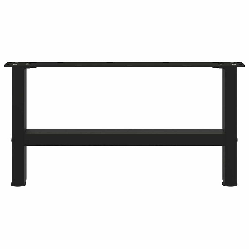 vidaXL 2 db fekete acél dohányzóasztal láb 60 x (30-31) cm