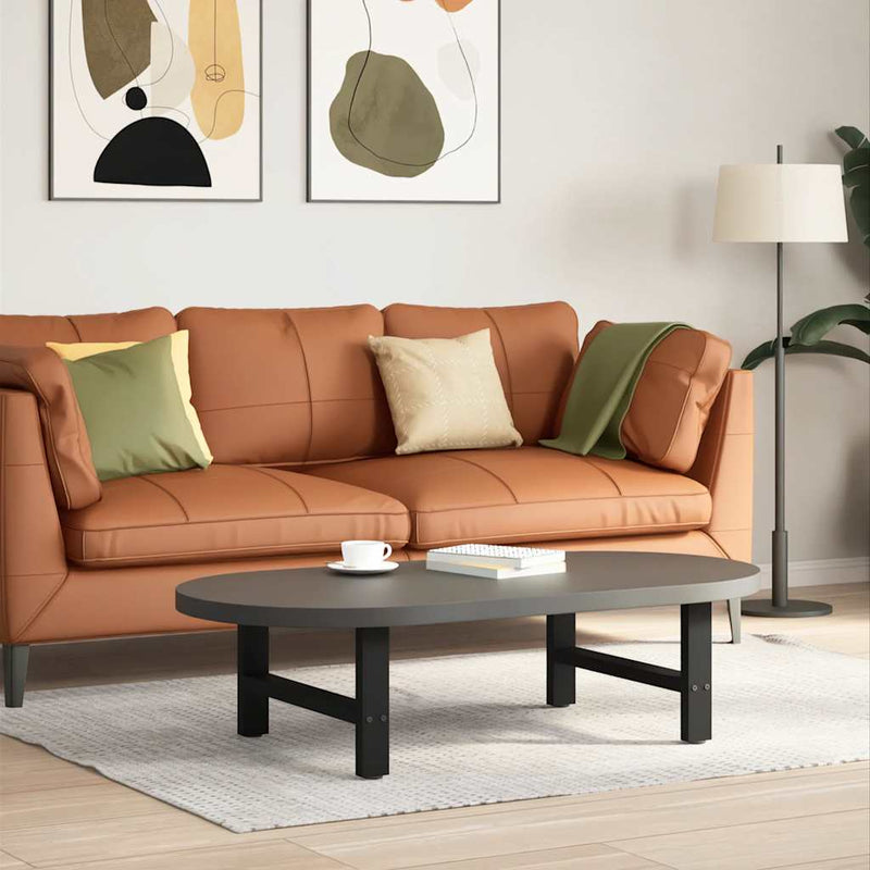vidaXL 2 db fekete acél dohányzóasztal láb 60 x (30-31) cm