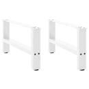 vidaXL 2 db fehér dohányzóasztal láb 60 x (30-31) cm acél