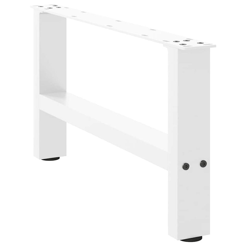 vidaXL 2 db fehér dohányzóasztal láb 60 x (30-31) cm acél