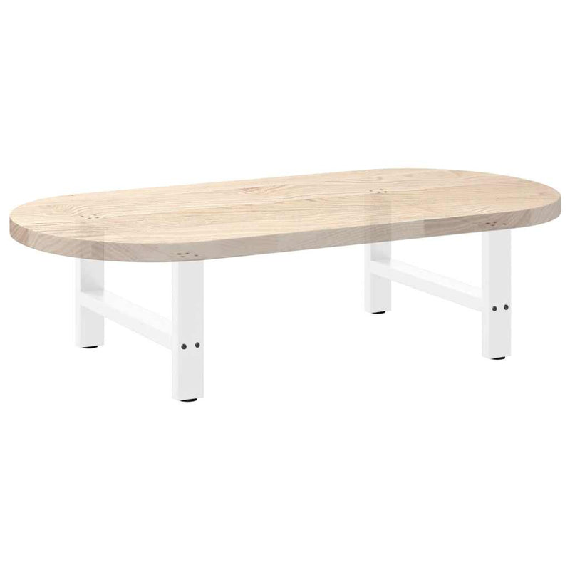 vidaXL 2 db fehér dohányzóasztal láb 60 x (30-31) cm acél