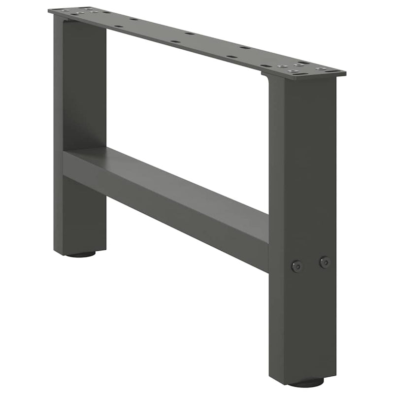 vidaXL 2 db antracitszürke acél dohányzóasztal láb 60 x (30-31) cm