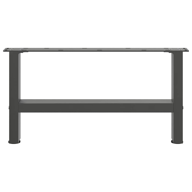 vidaXL 2 db antracitszürke acél dohányzóasztal láb 60 x (30-31) cm