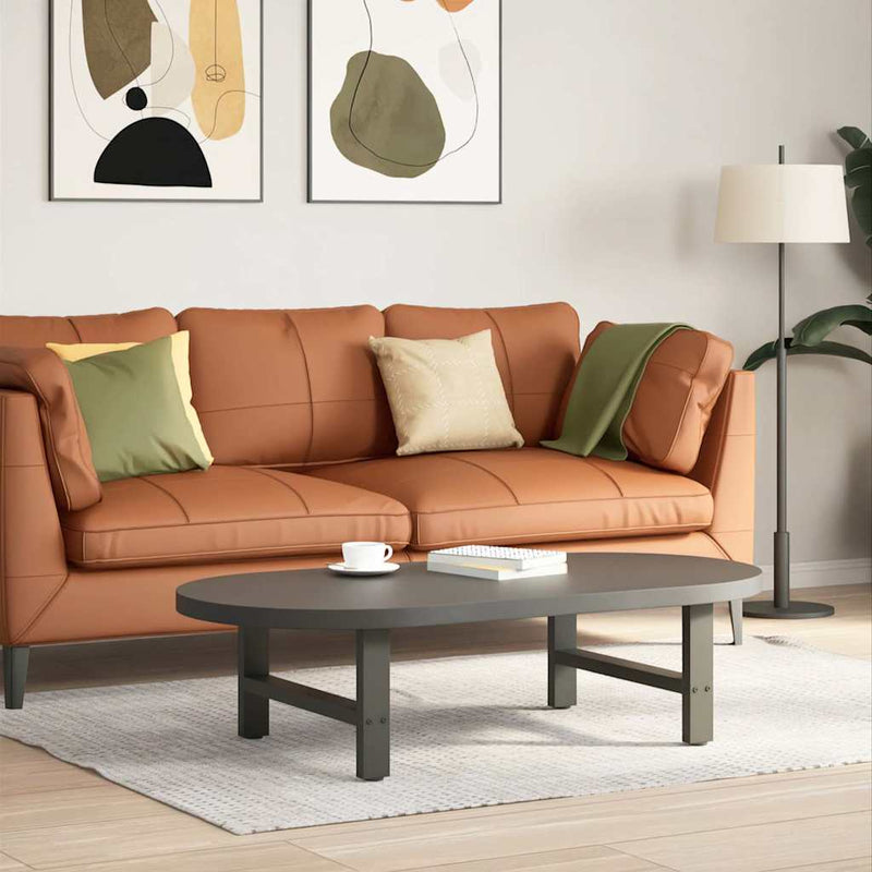 vidaXL 2 db antracitszürke acél dohányzóasztal láb 60 x (30-31) cm