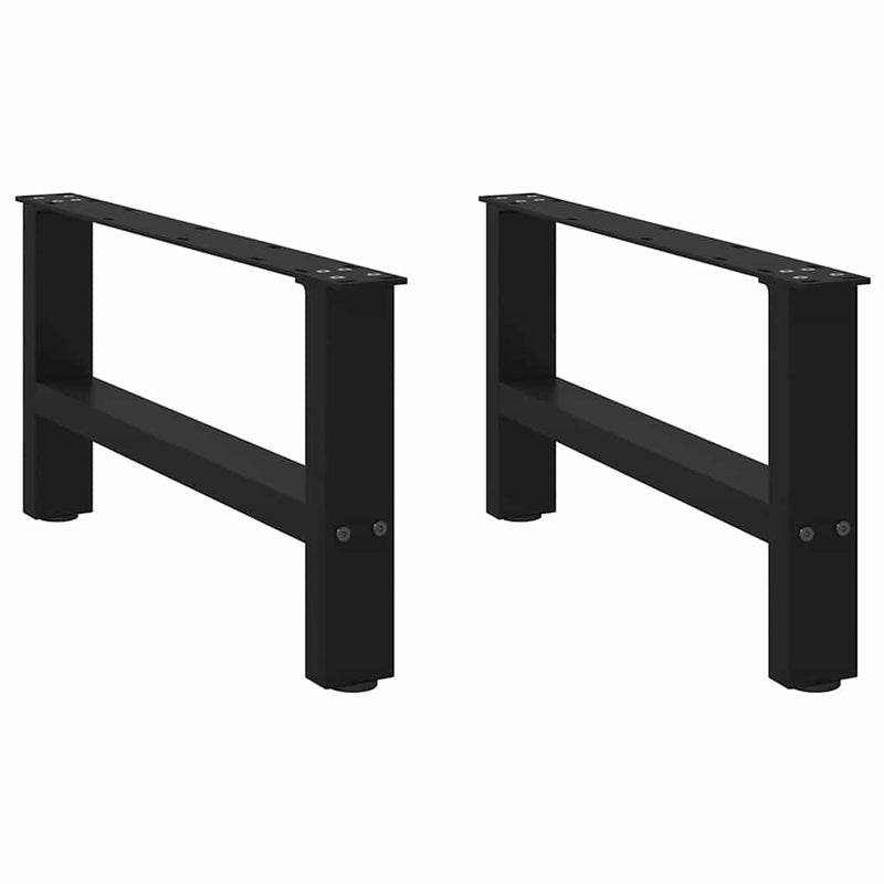 vidaXL 2 db fekete acél dohányzóasztal láb 70 x (30-31) cm
