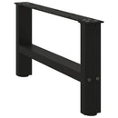 vidaXL 2 db fekete acél dohányzóasztal láb 70 x (30-31) cm