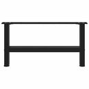 vidaXL 2 db fekete acél dohányzóasztal láb 70 x (30-31) cm