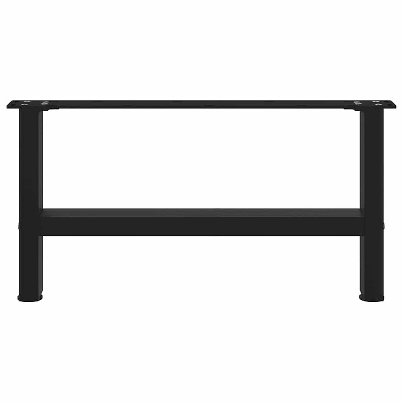 vidaXL 2 db fekete acél dohányzóasztal láb 70 x (30-31) cm