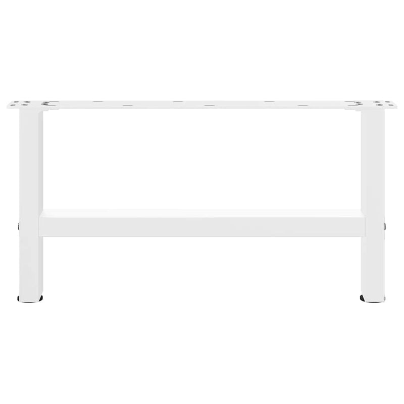 vidaXL 2 db fehér dohányzóasztal láb 70 x (30-31) cm acél