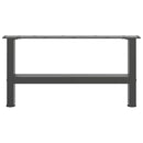 vidaXL 2 db antracitszürke acél dohányzóasztal láb 70 x (30-31) cm