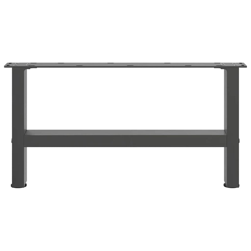 vidaXL 2 db antracitszürke acél dohányzóasztal láb 70 x (30-31) cm