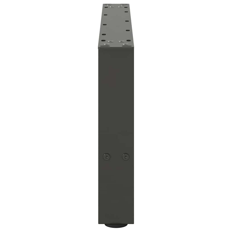 vidaXL 2 db antracitszürke acél dohányzóasztal láb 70 x (30-31) cm