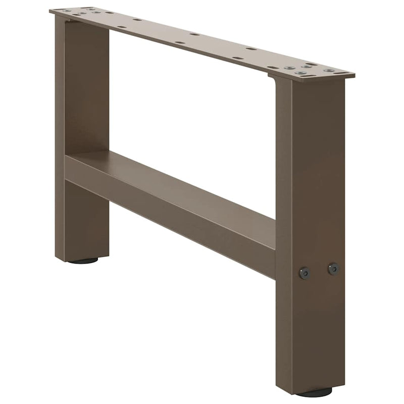 vidaXL 2 db natúr acél dohányzóasztal láb 70 x (30-31) cm acél