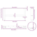 vidaXL 2 db natúr acél dohányzóasztal láb 70 x (30-31) cm acél