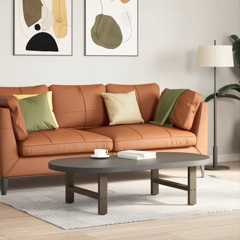 vidaXL 2 db natúr acél dohányzóasztal láb 70 x (30-31) cm acél
