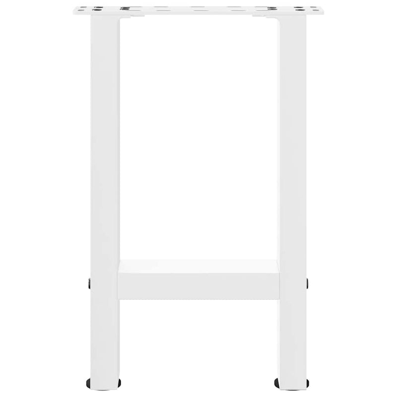 vidaXL 2 db fehér dohányzóasztal láb 28 x (42-43) cm acél