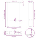 vidaXL 2 db fehér dohányzóasztal láb 28 x (42-43) cm acél