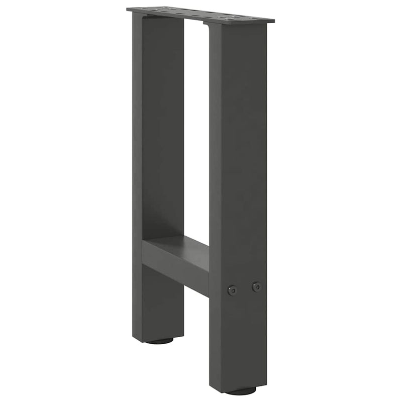 vidaXL 2 db antracitszürke acél dohányzóasztal láb 28 x (42-43) cm