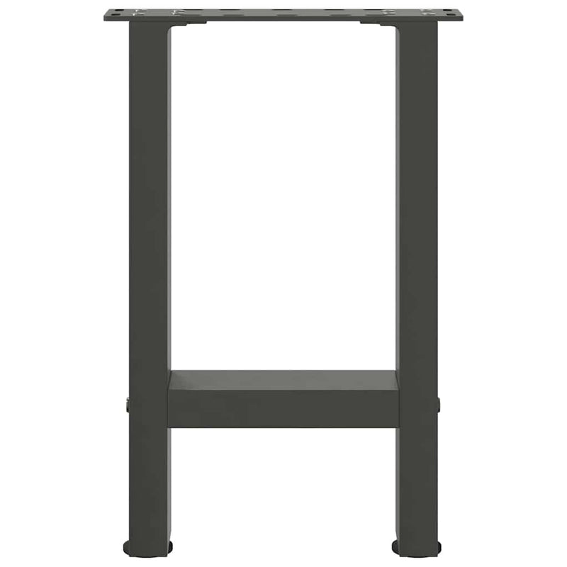 vidaXL 2 db antracitszürke acél dohányzóasztal láb 28 x (42-43) cm