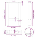 vidaXL 2 db natúr acél dohányzóasztal láb 28 x (42-43) cm acél