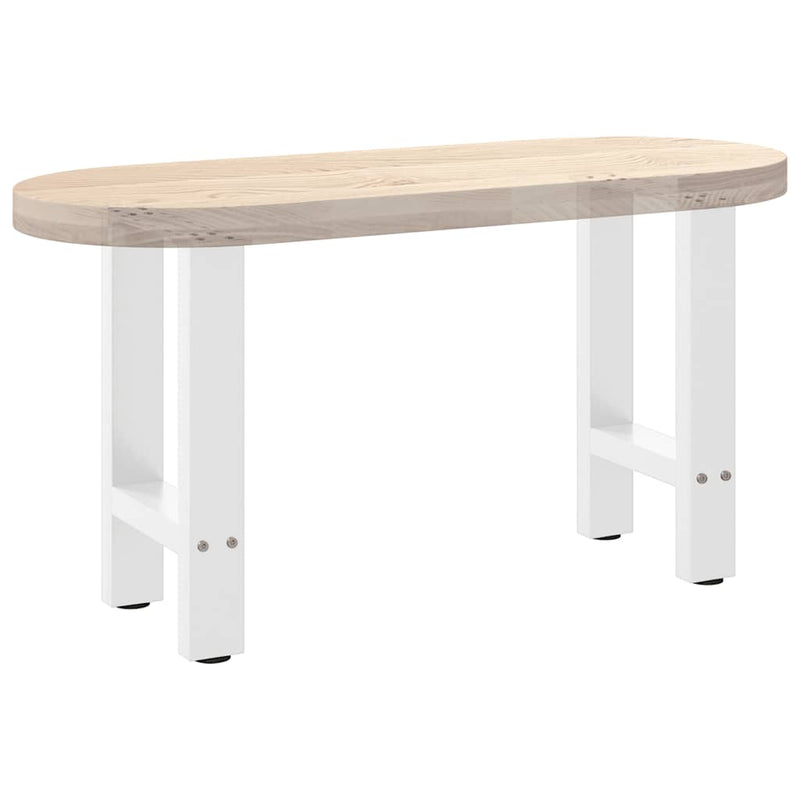 vidaXL 2 db fehér dohányzóasztal láb 38 x (42-43) cm acél