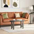 vidaXL 2 db antracitszürke acél dohányzóasztal láb 38x(42-43) cm